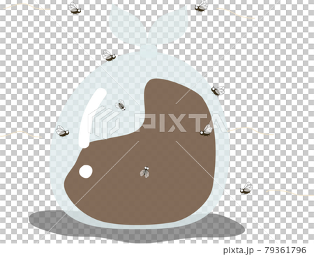 Illustration of a fly flying around a garbage bag Illustration of a fly flying around a garbage bag 79361796