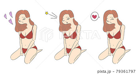 セクシーなビキニの女性のイラスト セクシーなビキニの女性のイラスト 79361797