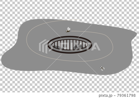Illustration of flies flying around the drain Illustration of flies flying around the drain 79361798