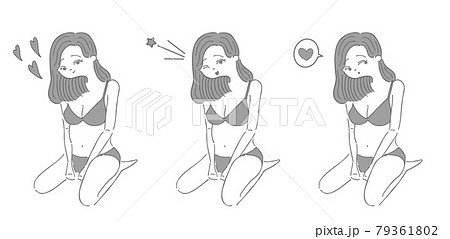 セクシーなビキニの女性のイラスト 79361802