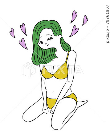 セクシーなビキニの女性のイラスト 79361807