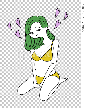 セクシーなビキニの女性のイラスト 79361807