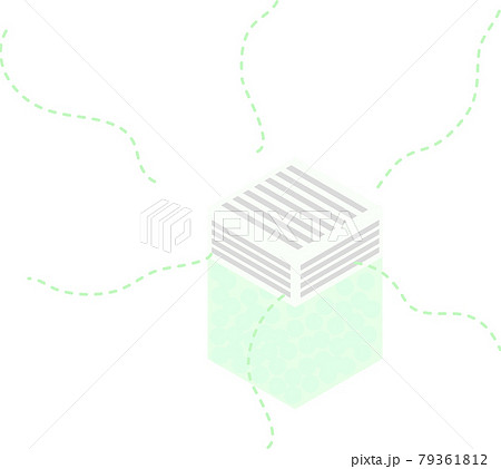 置き型の虫よけアイテムのイラストのイラスト素材