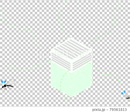 蚊とコバエ　置き型の虫よけアイテムのイラスト 79361813