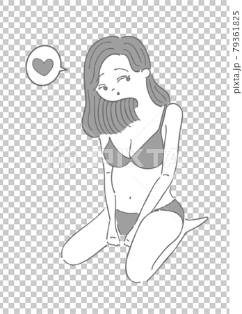 セクシーなビキニの女性のイラスト セクシーなビキニの女性のイラスト 79361825