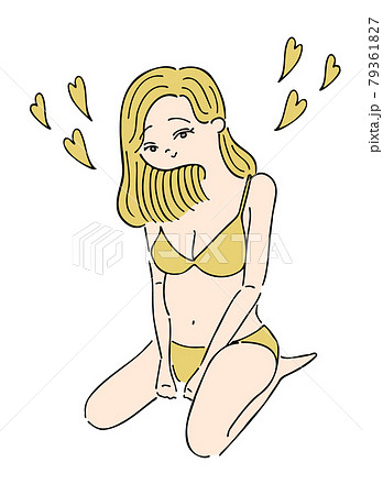 セクシーなビキニの女性のイラスト セクシーなビキニの女性のイラスト 79361827
