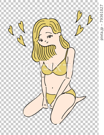 セクシーなビキニの女性のイラスト セクシーなビキニの女性のイラスト 79361827