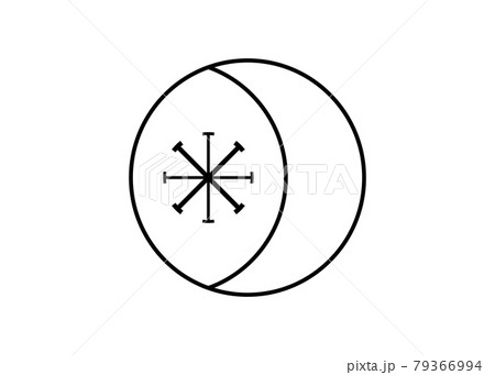 Seax Wica symbol is a tradition, or denomination, of the neo pagan religion of Wicca that is largely inspired by the iconography of historical Anglo Saxon paganism. Vector isolated on white background Seax Wica symbol is a tradition, or denomination, of the neo pagan religion of Wicca that is largely inspired by the iconography of historical Anglo Saxon paganism. Vector isolated on white background 79366994