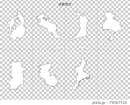 Blank map-Japan-Kinki region prefecture set Blank map-Japan-Kinki region prefecture set 79367510