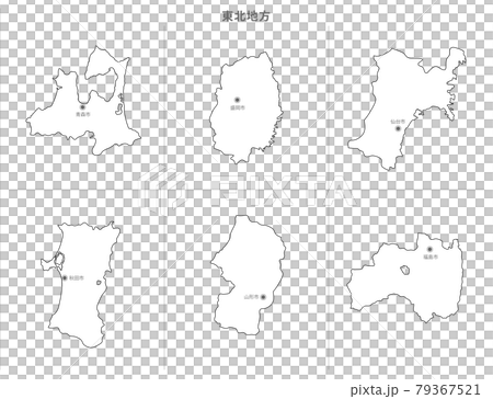 空白地圖-日本-東北地區縣集-進入縣城 空白地圖-日本-東北地區縣集-進入縣城 79367521