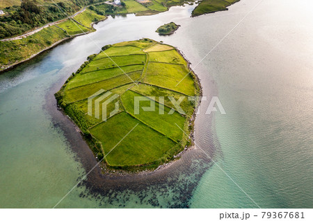 Aerial view of the Townland of Illancreeve, Lackaduff - County Donegal, Ireland 79367681