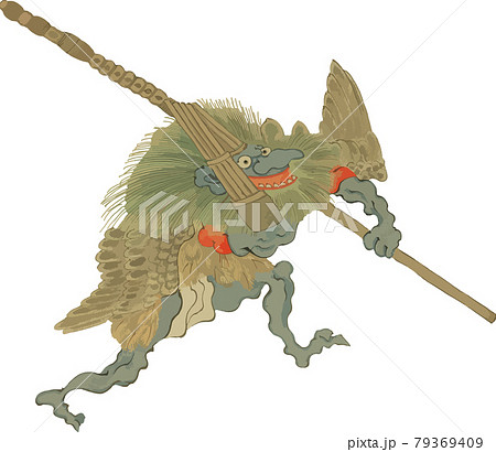 長い棒を持った羽鬼 長い棒を持った羽鬼 79369409