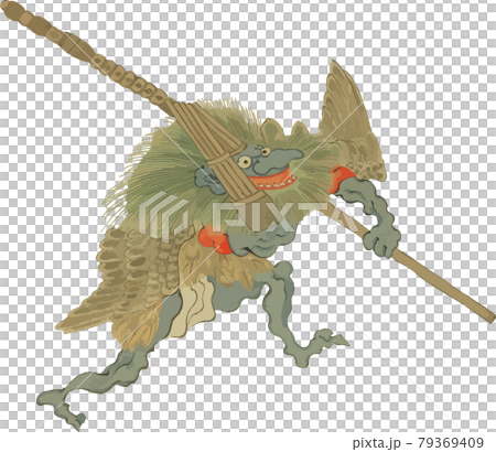 長い棒を持った羽鬼 長い棒を持った羽鬼 79369409