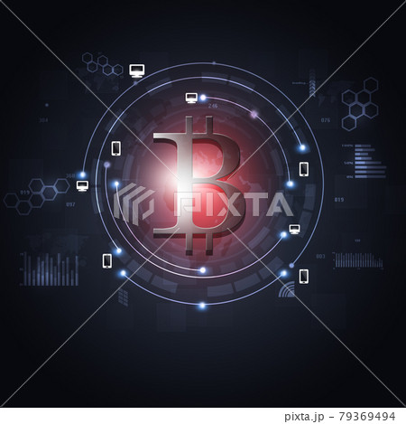 crypto currency bitcoin technology background 79369494