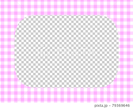 Pink Frame Check White rounded frame on pink check... - Stock Illustration [79369646 ...