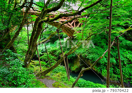 石川県　山中温泉鶴仙渓　こおろぎ橋 79370422