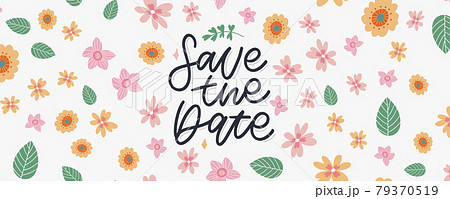 Lovely spring concept card. Awesome flowers and birds made in watercolor technique. Bright romantic card with summer flowers in vector. Charming Save the Date background Lovely spring concept card. Awesome flowers and birds made in watercolor technique. Bright romantic card with summer flowers in vector. Charming Save the Date background 79370519