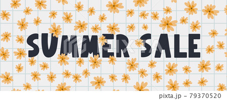 summer sale banner with flowers letter vector summer sale banner with flowers letter vector 79370520