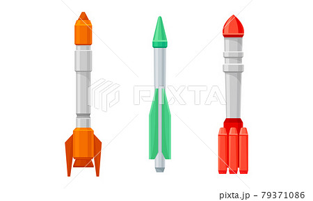 Military Guided Missiles of Different Color and Shape Vector Set Military Guided Missiles of Different Color and Shape Vector Set 79371086