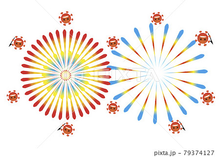 【新型コロナ収束イメージ】新型コロナをぶっ飛ばす花火。 【新型コロナ収束イメージ】新型コロナをぶっ飛ばす花火。 79374127