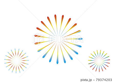 花火大会のイラストのイラスト素材