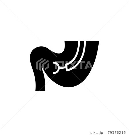 Stomach biopsy line icon. Isolated vector element. 79376216
