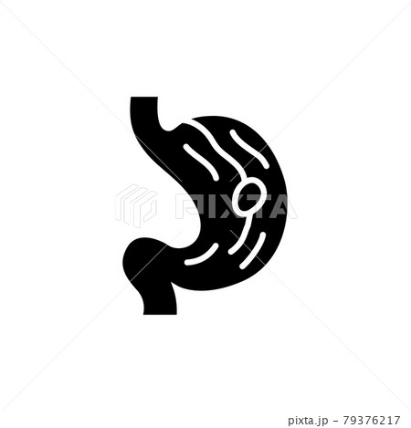 Ulcer stomach line icon. Isolated vector element. 79376217