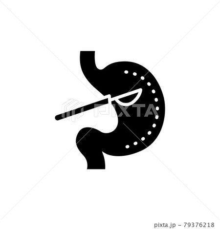 Stomach surgery line icon. Isolated vector element. 79376218