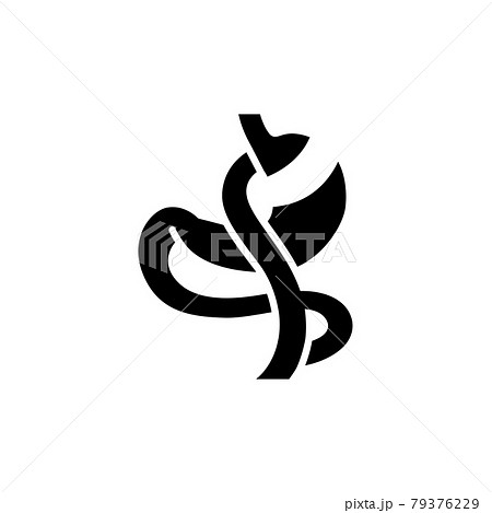 Gastric bypass Roux-en-Y line icon. Isolated vector element. Gastric bypass Roux-en-Y line icon. Isolated vector element. 79376229