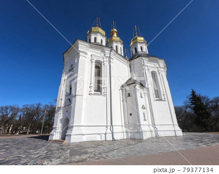 Catherine's Church in Chernihiv. Cathedral of St. Catherine the Great Martyr. Ancient Orthodox church. 79377134