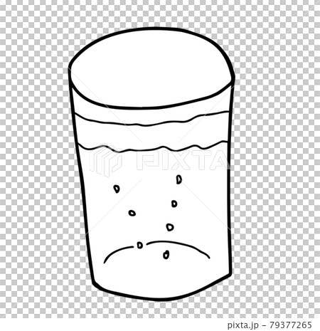 啤酒(或低麥芽啤酒)倒入玻璃杯的線條圖 啤酒(或低麥芽啤酒)倒入玻璃杯的線條圖 79377265