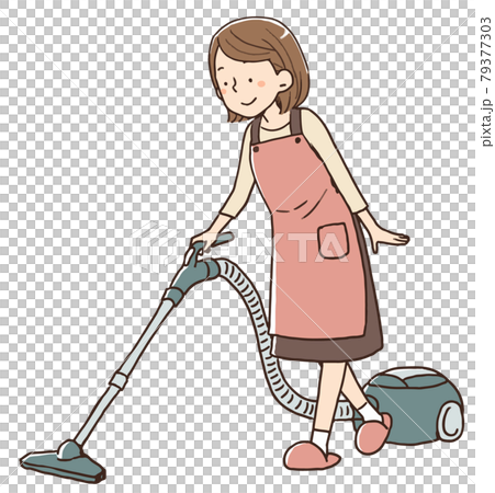 Vacuuming mother 79377303