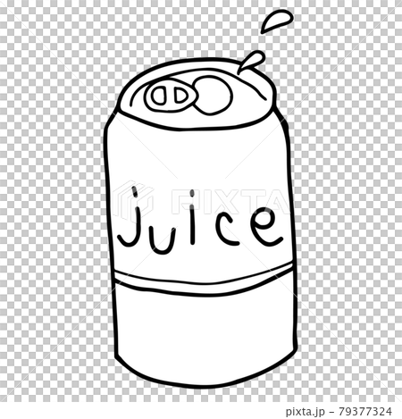 罐裝果汁的線描插圖 79377324