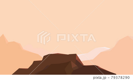 抽象的な岩山の背景 16 9のイラスト素材