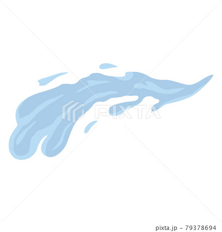 Blue wave and water spray, wavy symbols of nature in vector illustrations of movement 79378694
