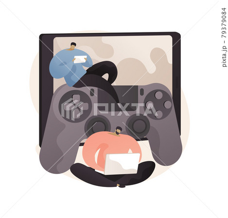 Gaming disorder abstract concept vector illustration. Gaming disorder abstract concept vector illustration. 79379084