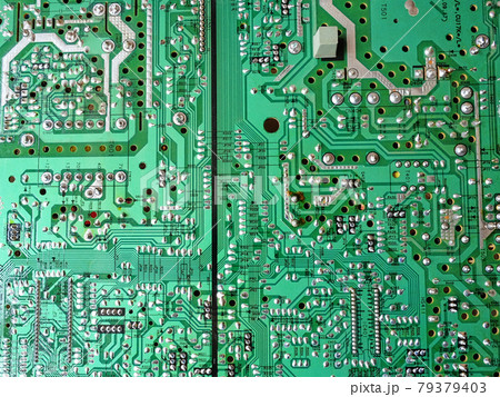 Green computer circuit board as a background. Chip. Green computer circuit board as a background. Chip. 79379403