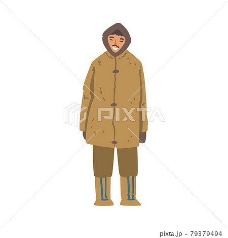 Eskimo Man Character, North Man Wearing Authentic Traditional Outfit Cartoon Vector Illustration Eskimo Man Character, North Man Wearing Authentic Traditional Outfit Cartoon Vector Illustration 79379494