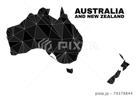 Vector Lowpoly Australia and New Zealand Map 79379844