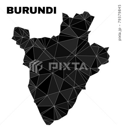 Vector Triangle Filled Burundi Map 79379845