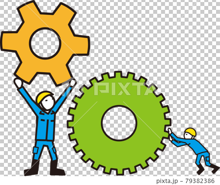 Workers and gears 79382386