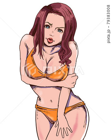 セクシーな水着姿の女性のイラスト素材 [79383008] - PIXTA