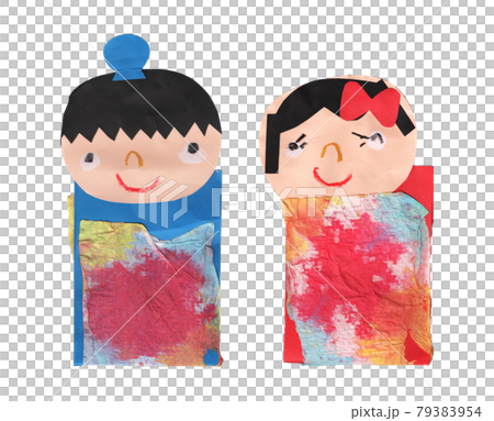 子供が制作した織姫と彦星 79383954