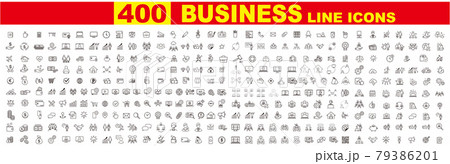 business contacts icons set vector 79386201