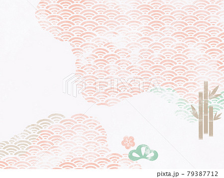 かわいらしい和風の背景素材 かわいらしい和風の背景素材 79387712