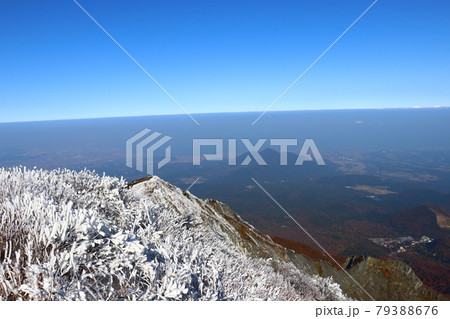霧氷と伯耆大山、鳥取県、岡山県、夏山登山道 霧氷と伯耆大山、鳥取県、岡山県、夏山登山道 79388676