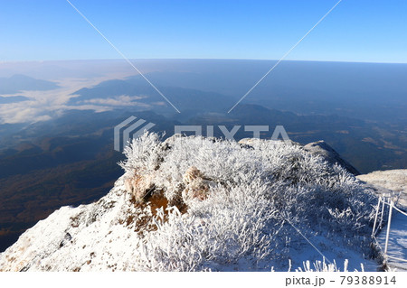 霧氷と伯耆大山、鳥取県、岡山県、夏山登山道 79388914