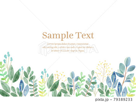 水彩のボタニカルフレームのイラスト素材