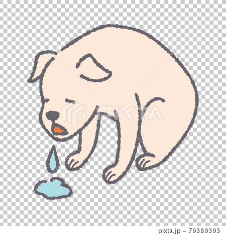 Illustration of a dog vomiting - Stock Illustration [79389393] - PIXTA