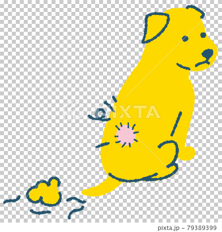 毛並みが悪い犬のイラストのイラスト素材